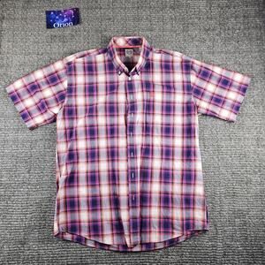 Cinch Button Down Shirt Mens XL Multi Colored Long Sleeve Cotton Western Rodeo